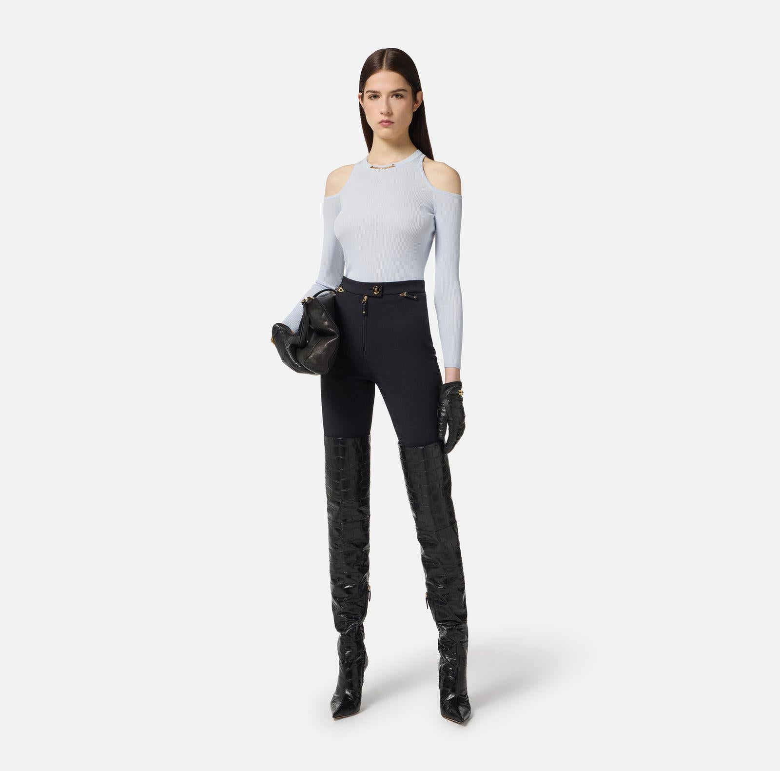 Pantalone con zip PA10856E2 110 ELISABETTA FRANCHI 