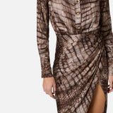 Abito stampa alligatore - Elisabetta Franchi AB89261E2 644 ELISABETTA FRANCHI 