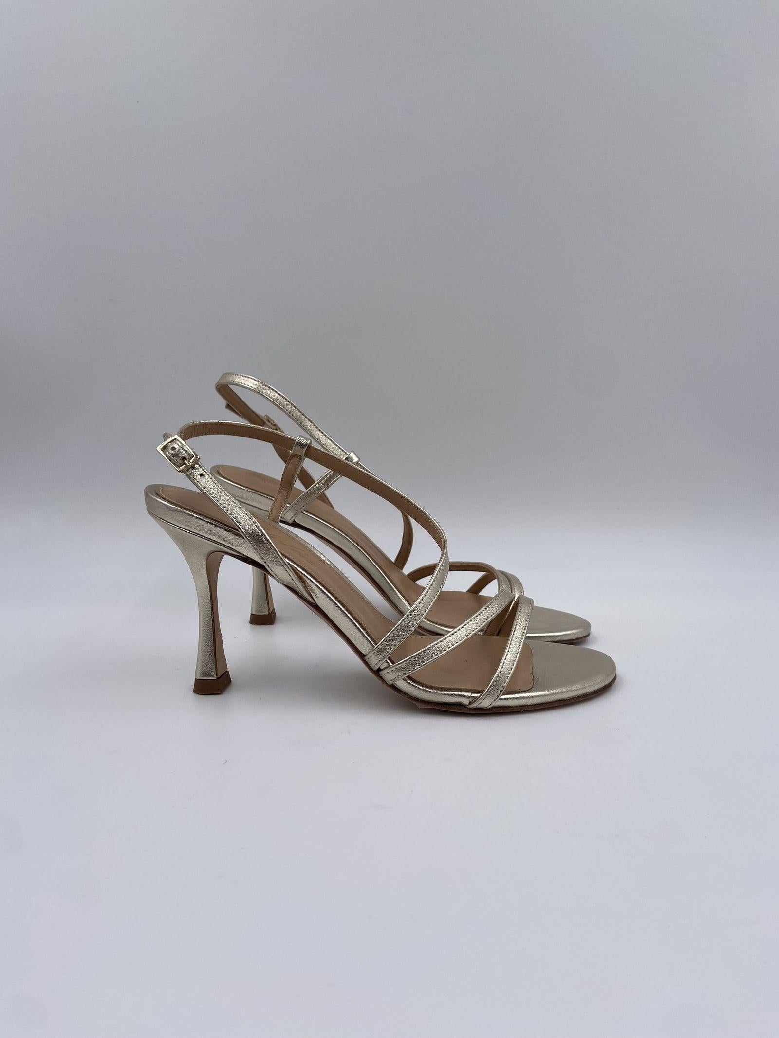 Sandalo con tacco a stiletto 1959 ORO OFELIA 