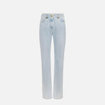 Jeans a palazzo con dettaglio logo - Elisabetta Franchi PJ94I51E2 192 ELISABETTA FRANCHI 