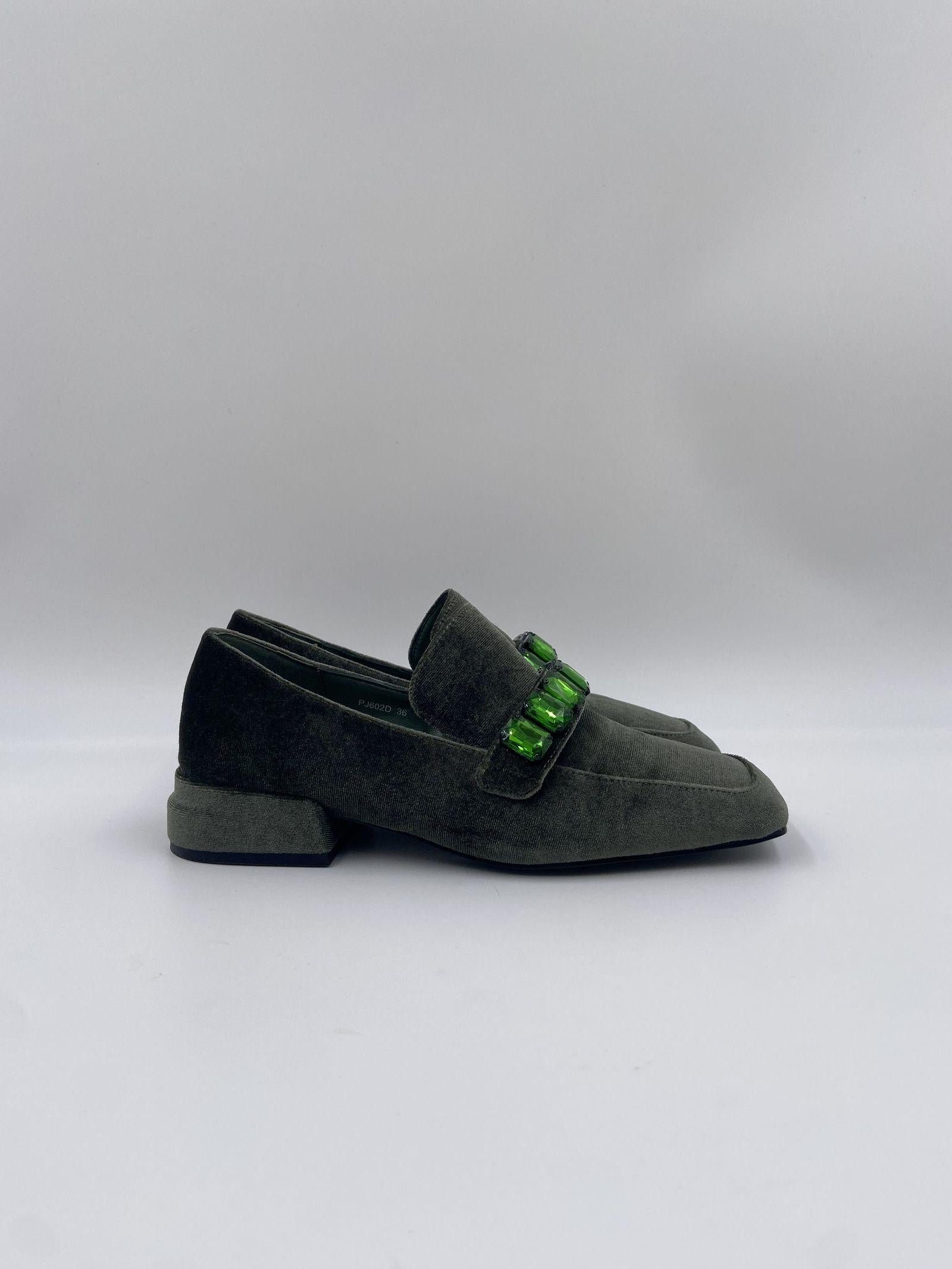 Mocassino in velluto - Jeannot PJ602D VERDE JEANNOT 