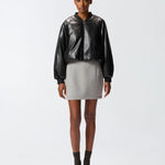 Bomber corto effetto pelle 105372A2P4 Z99 PINKO 