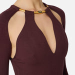 Abito con snake gioiello - Elisabetta Franchi AM11S56E2 EA4 ELISABETTA FRANCHI 