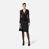 Giacca in tulle - Elisabetta Franchi GI13452E2 110 ELISABETTA FRANCHI 