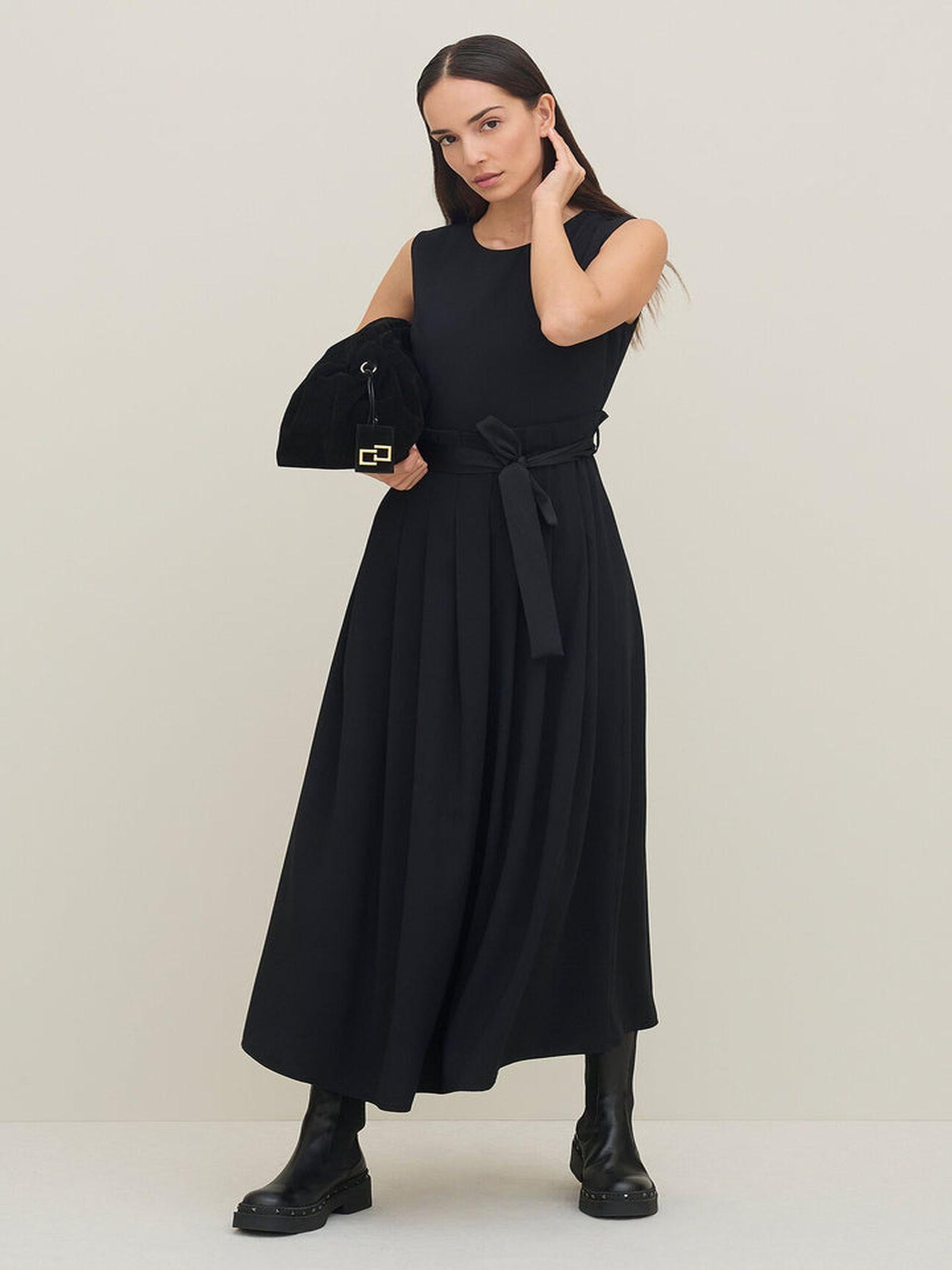 Abito midi con gonna a pieghe AGER07 D1 10 CARLA G. 
