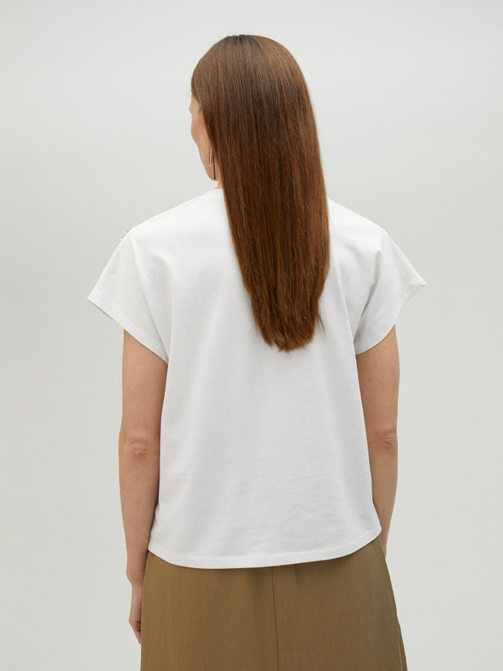 T-shirt strass disegno tigre MS2515018 00B MAITE 