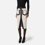 Gonna bi-color in doppio crepe GOS0156E2 EF1 ELISABETTA FRANCHI 