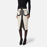 Gonna bi-color in doppio crepe GOS0156E2 EF1 ELISABETTA FRANCHI 