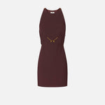 Abito in crèpe e georgette - Elisabetta Franchi AB80856E2 EA4 ELISABETTA FRANCHI 