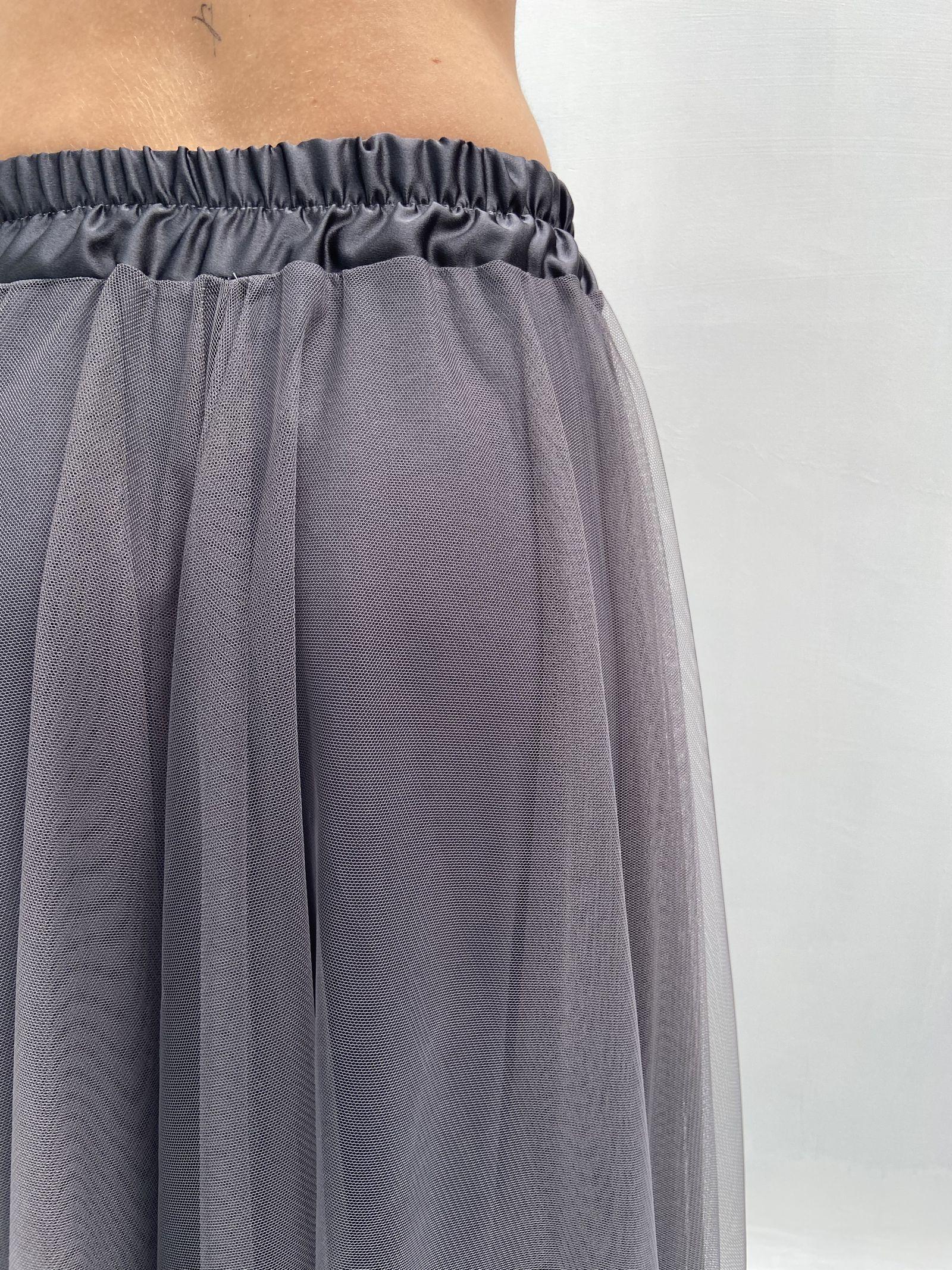 Gonna lunga in tulle MK04.015 GRIGIO OFELIA 
