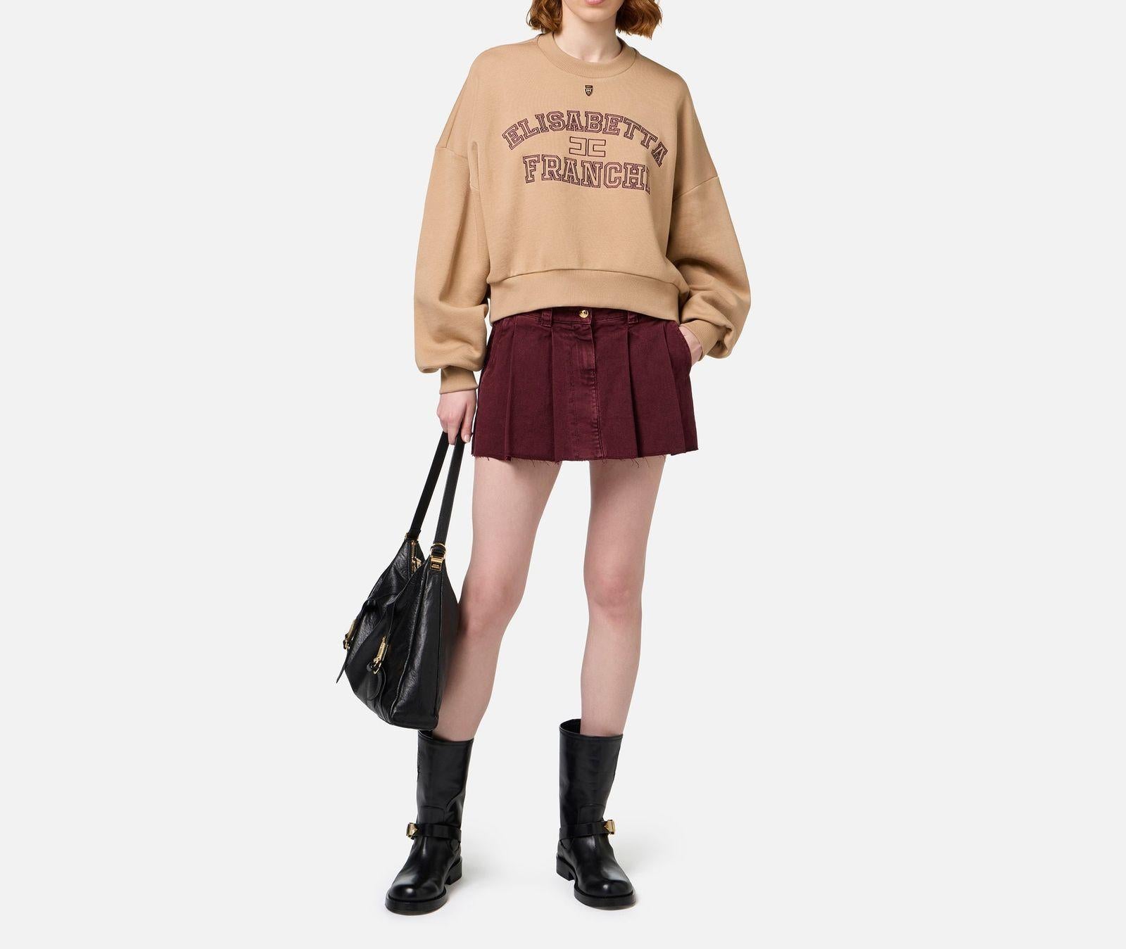 Felpa cropped MD00346E2 032 ELISABETTA FRANCHI 