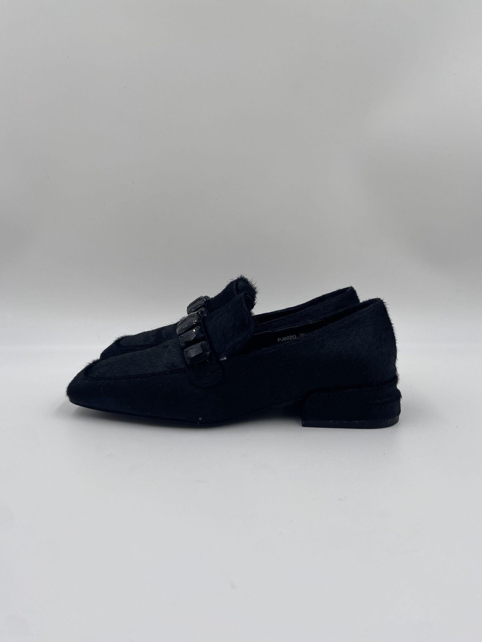 Mocassino in cavallino PJ602G NERO JEANNOT 