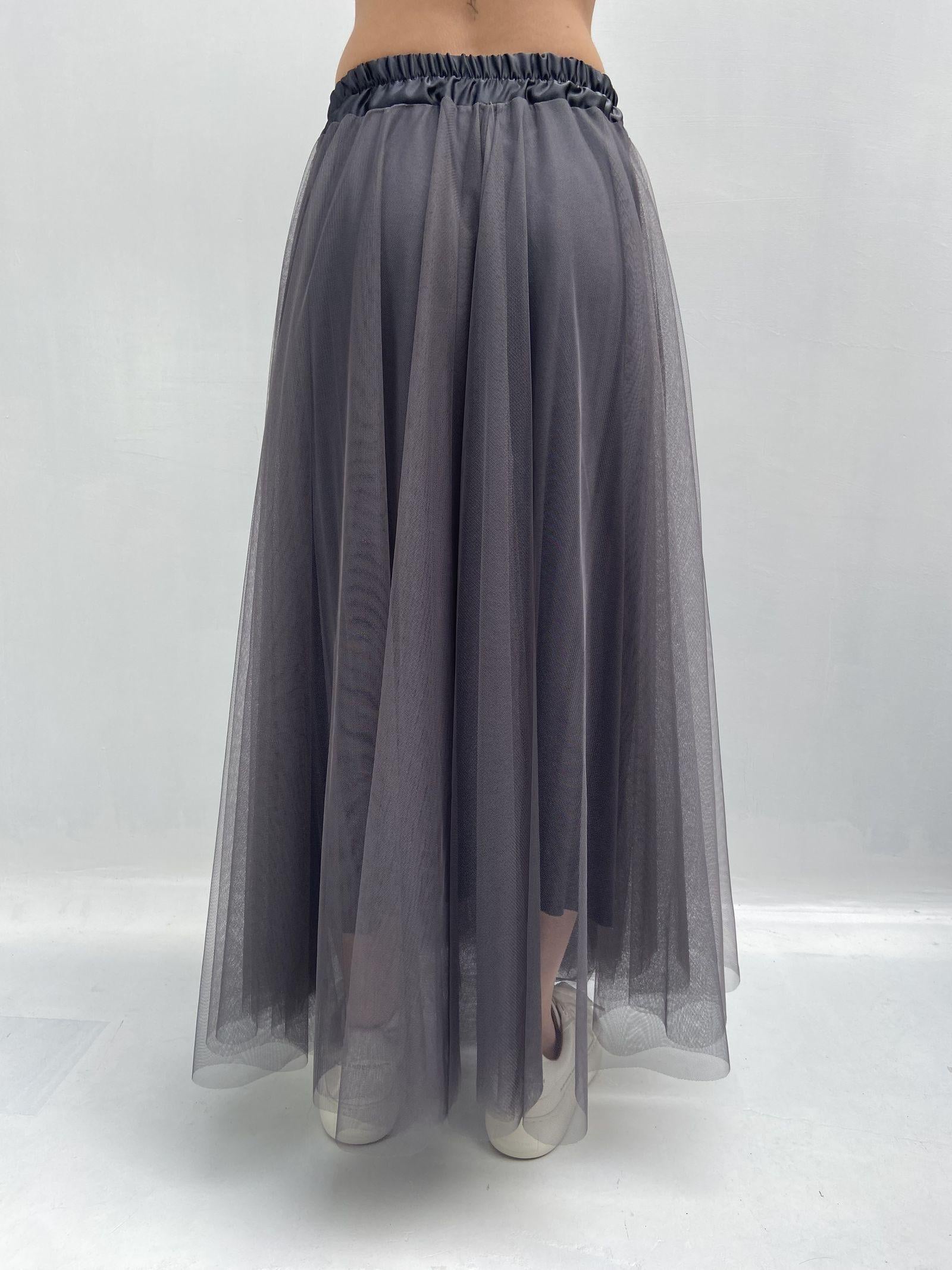Gonna lunga in tulle MK04.015 GRIGIO OFELIA 