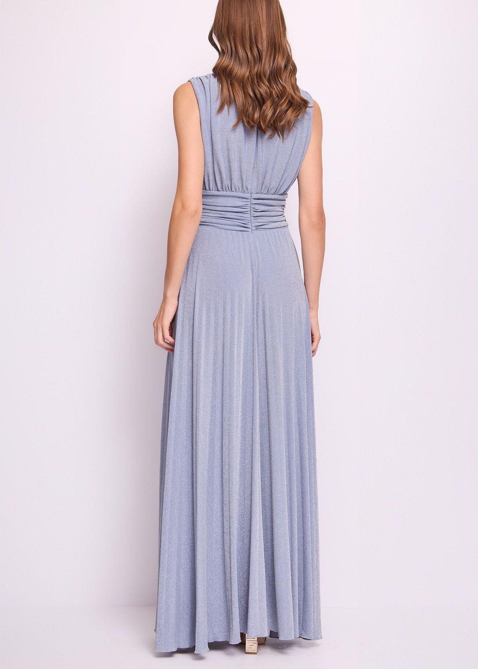 Abito lungo plissè con spacco laterale 511FD14005 51104301 GAUDI' 