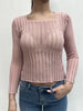Maglia trasparente maniche lunghe