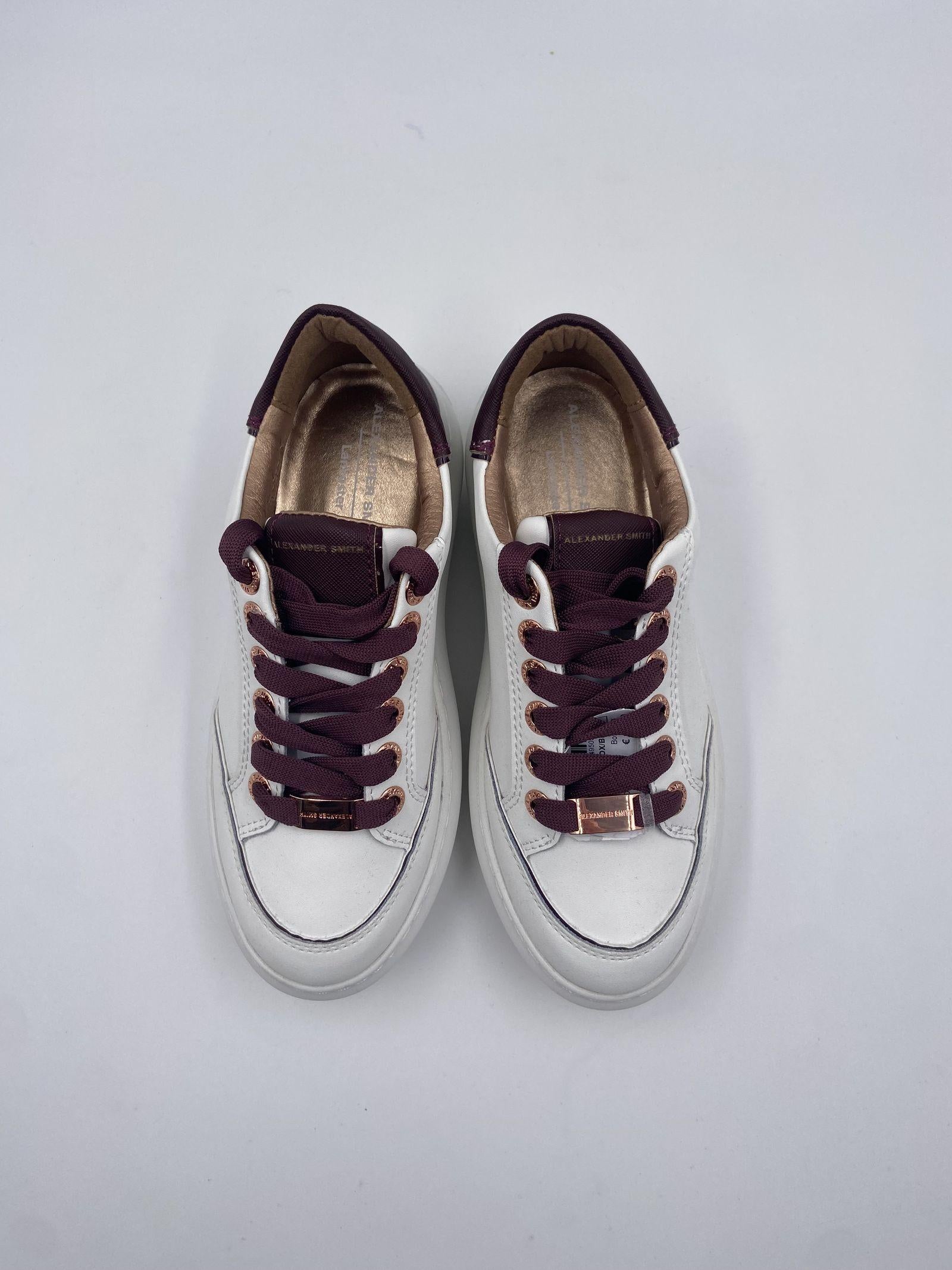 Sneakers Lancaster Woman White Bordeaux ASBALSW 1806 WDX BIANCOBORDEAUX ALEXANDER SMITH 