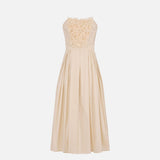 Abito in ottoman con ricami floreali - Elisabetta Franchi AB94262E2 045 ELISABETTA FRANCHI 