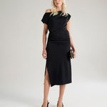 Abito con drappeggio A170VU MA001 MANILA GRACE 