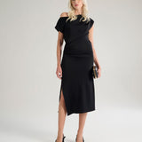 Abito con drappeggio A170VU MA001 MANILA GRACE 