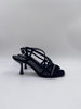 Sandalo scamosciato con strass