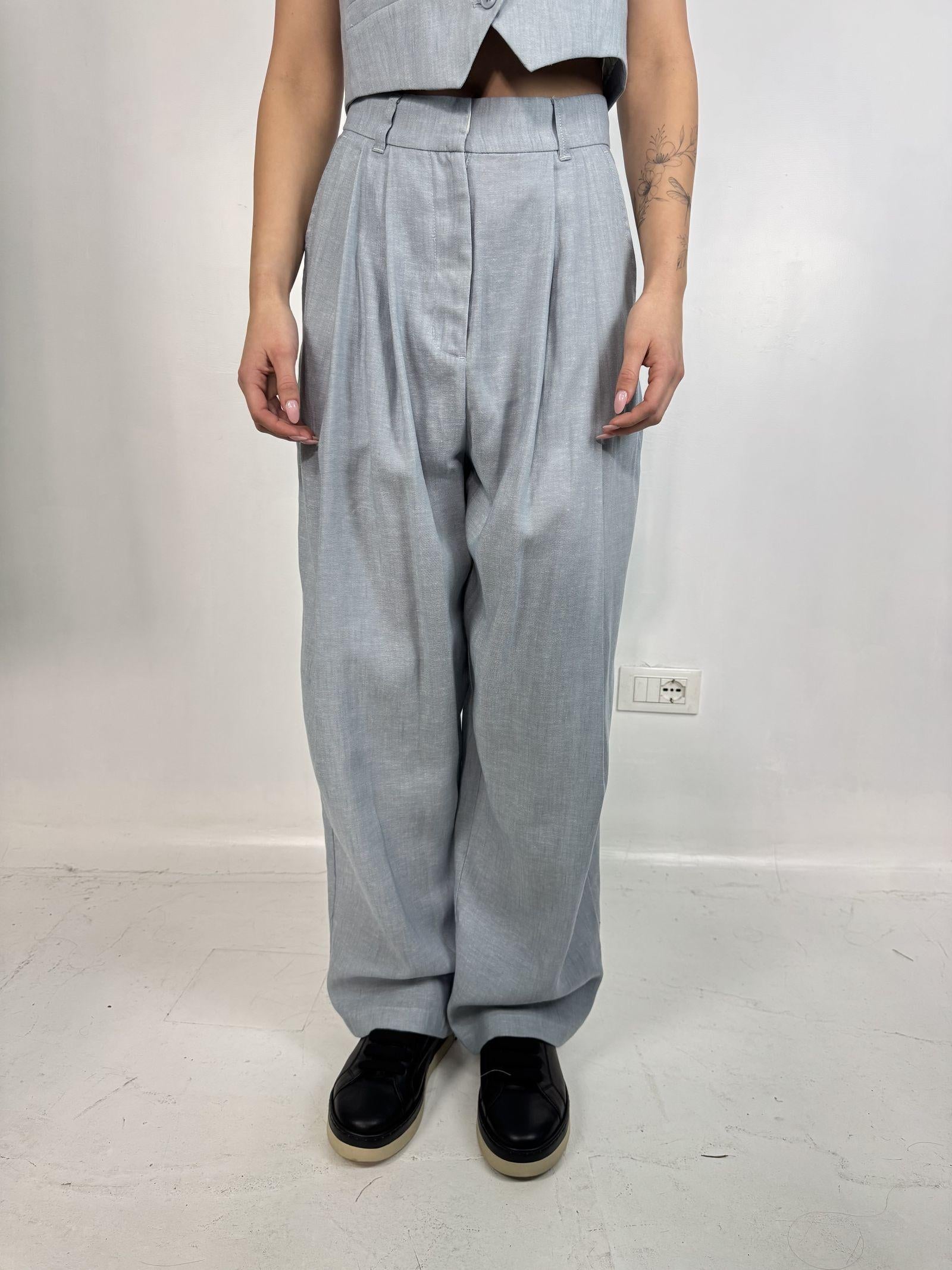 Pantalone con pieghe - Eleh SS260308 CELESTE ELEH 