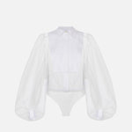 Camicia body in organza con plastron BC00846E2 360 ELISABETTA FRANCHI 