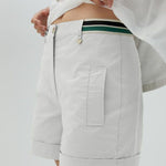 Shorts con banda a righe in vita LS2508001 00B LOLA 