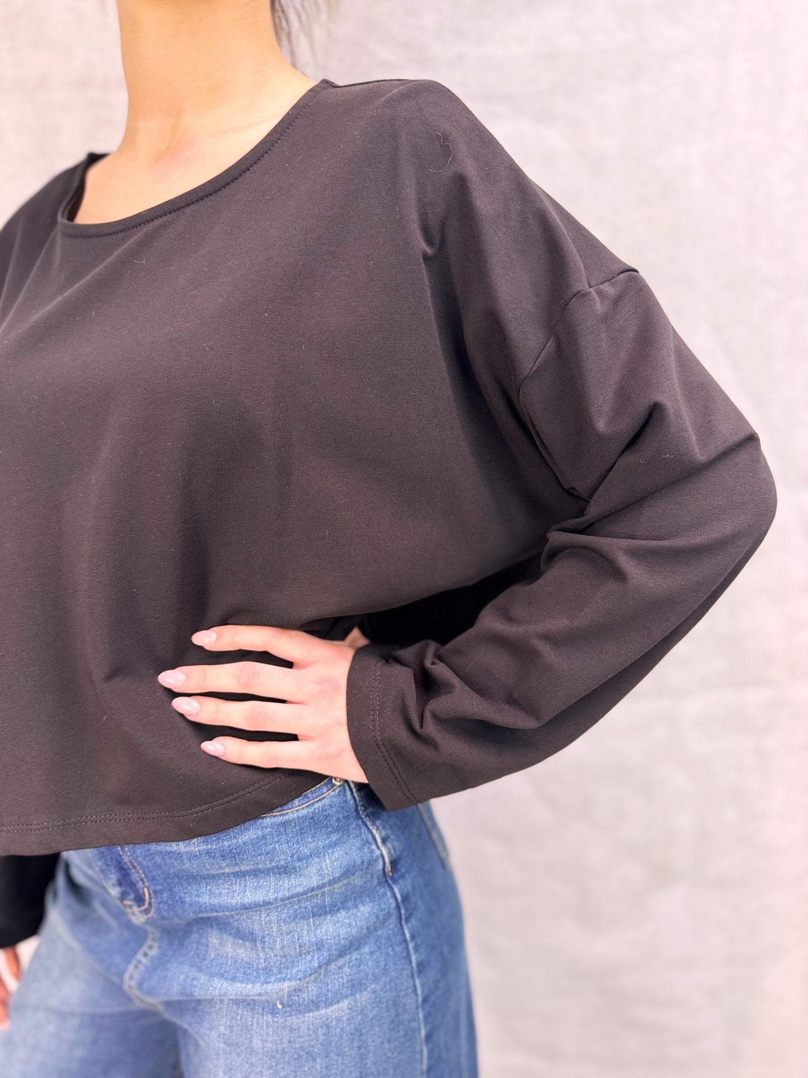 T- shirt manica lunga 8793 NERO OFELIA 