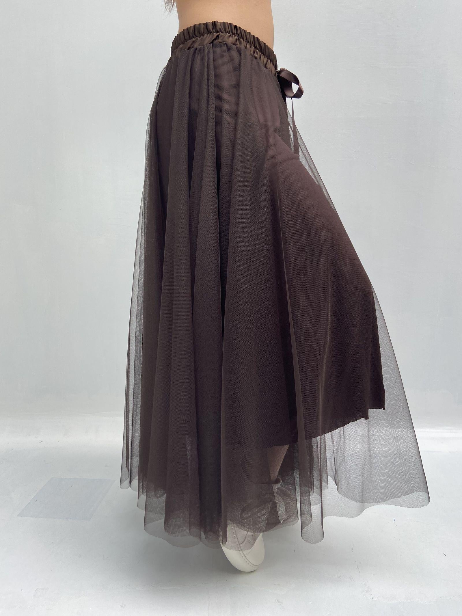 Gonna lunga in tulle MK04.015 MORO OFELIA 