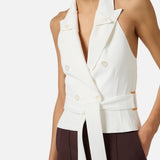 Gilet con fusciacca - Elisabetta Franchi GL00561E2 360 ELISABETTA FRANCHI 