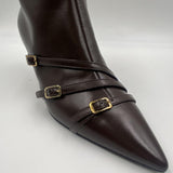 Stivaletto  moro con cinturini 9559 MORO SPAZIO MODA 