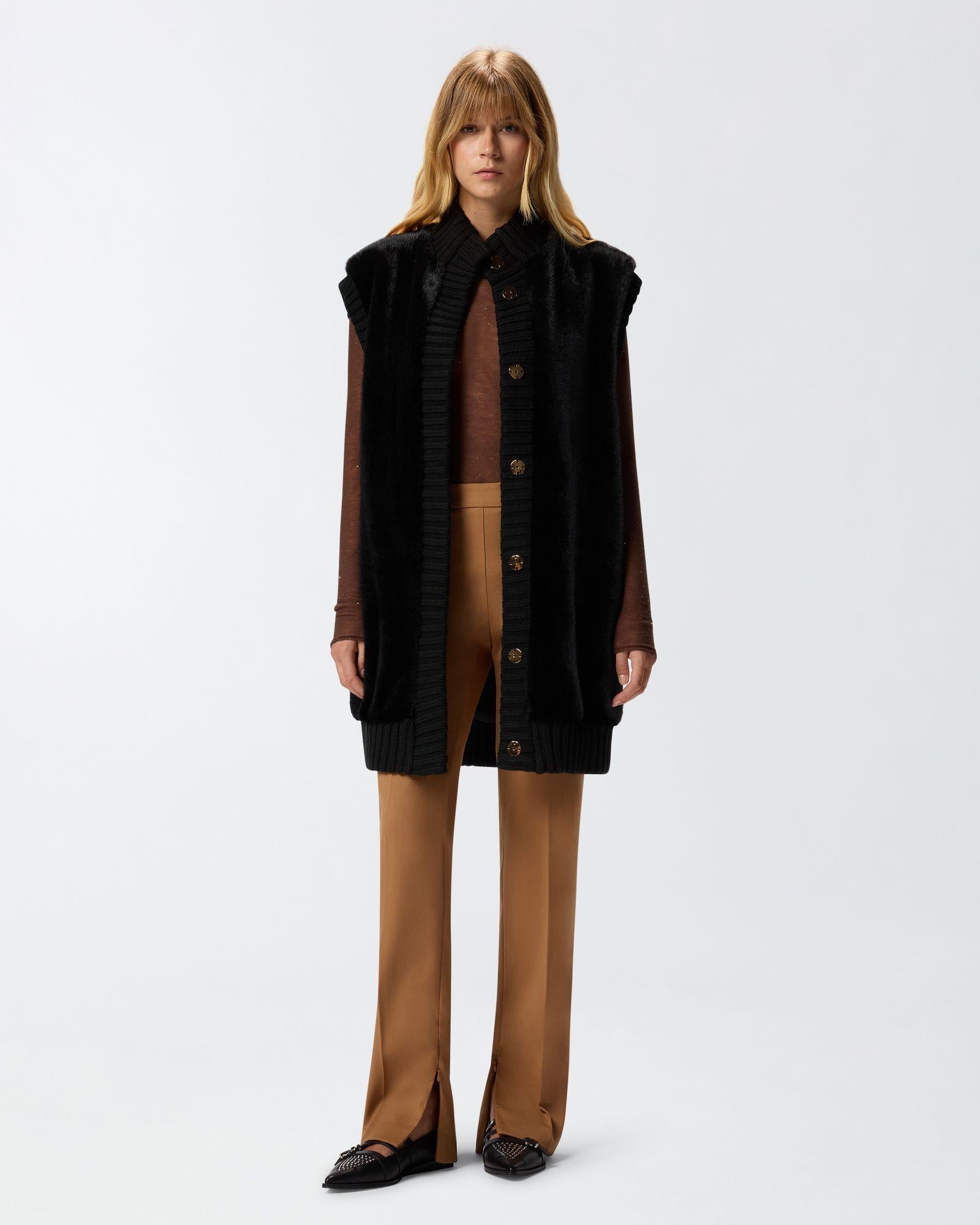 Gilet effetto pelliccia 105402A2PI Z99 PINKO 