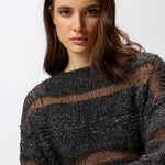 Maglione in jacquard 105688A2U3 ZI9 PINKO 
