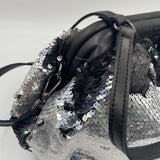 Borsa hobo paillettes argento nero - Ofelia AR027P ARGENTO OFELIA 