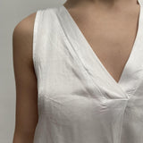 Top smanicato bimateriale 4005 CREMA OFELIA 