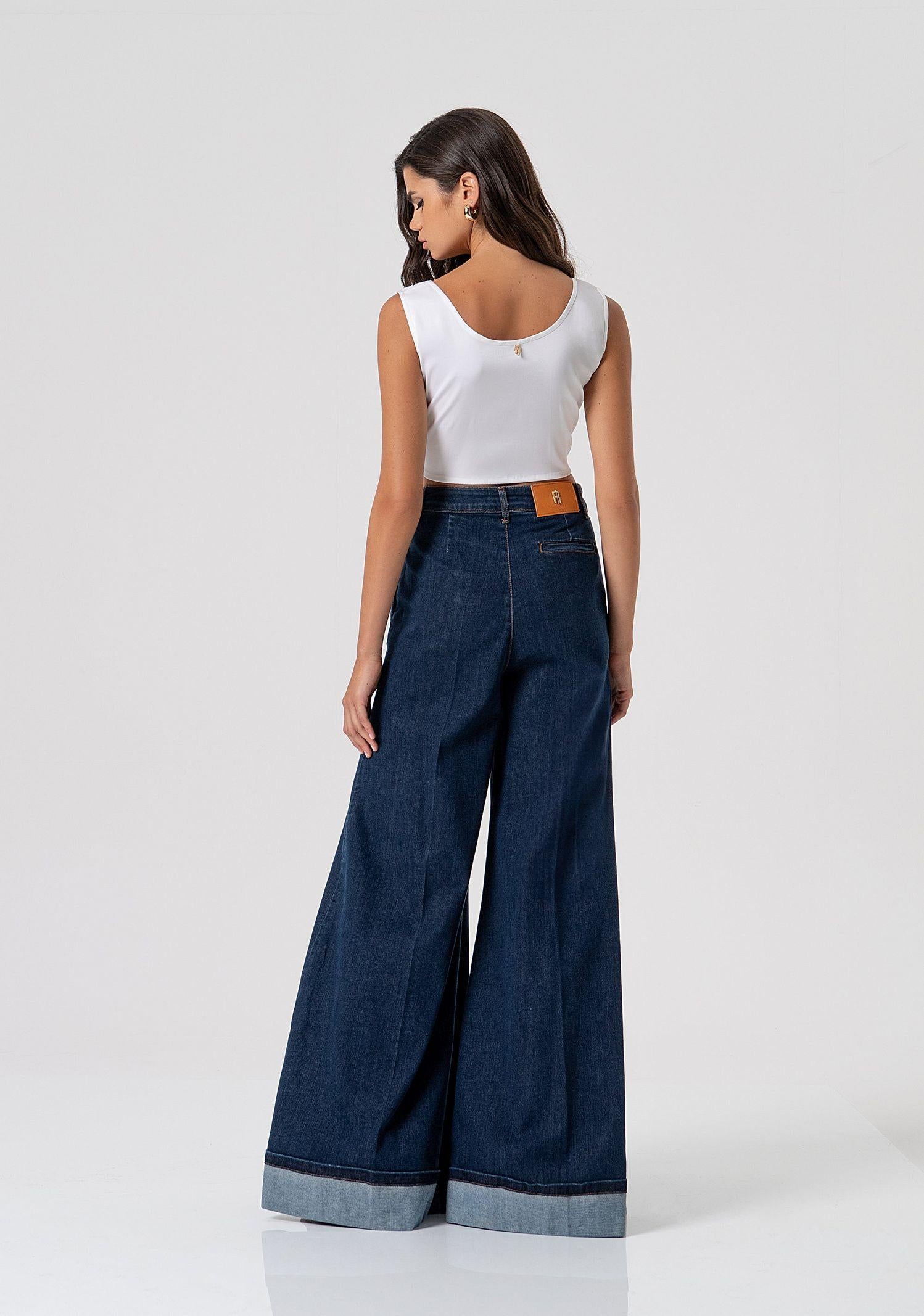 Jeans flare a palazzo - Fracomina FS26SV3017D40193 365 FRACOMINA 