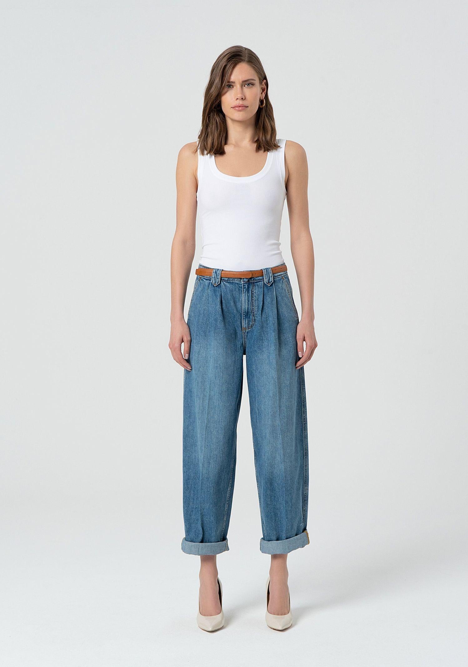 Jeans carrot in denim - Fracomina FP25SVD014D41902 258 FRACOMINA 