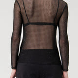 Top in georgette con strass - Fracomina FQ24WT1001 W749J9053 FRACOMINA 