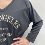 T-shirt stampa Los Angeles 2831LOSANGELES ANTRACITE OFELIA 