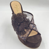 Sandalo con fiore - Ofelia 3104 MORO OFELIA 