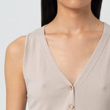 Gilet aderente in maglia