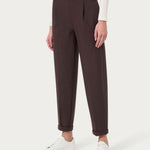 Pantalone carrot con pinces in tessuto Compact DO16PF FW24 A75 RAGNO 