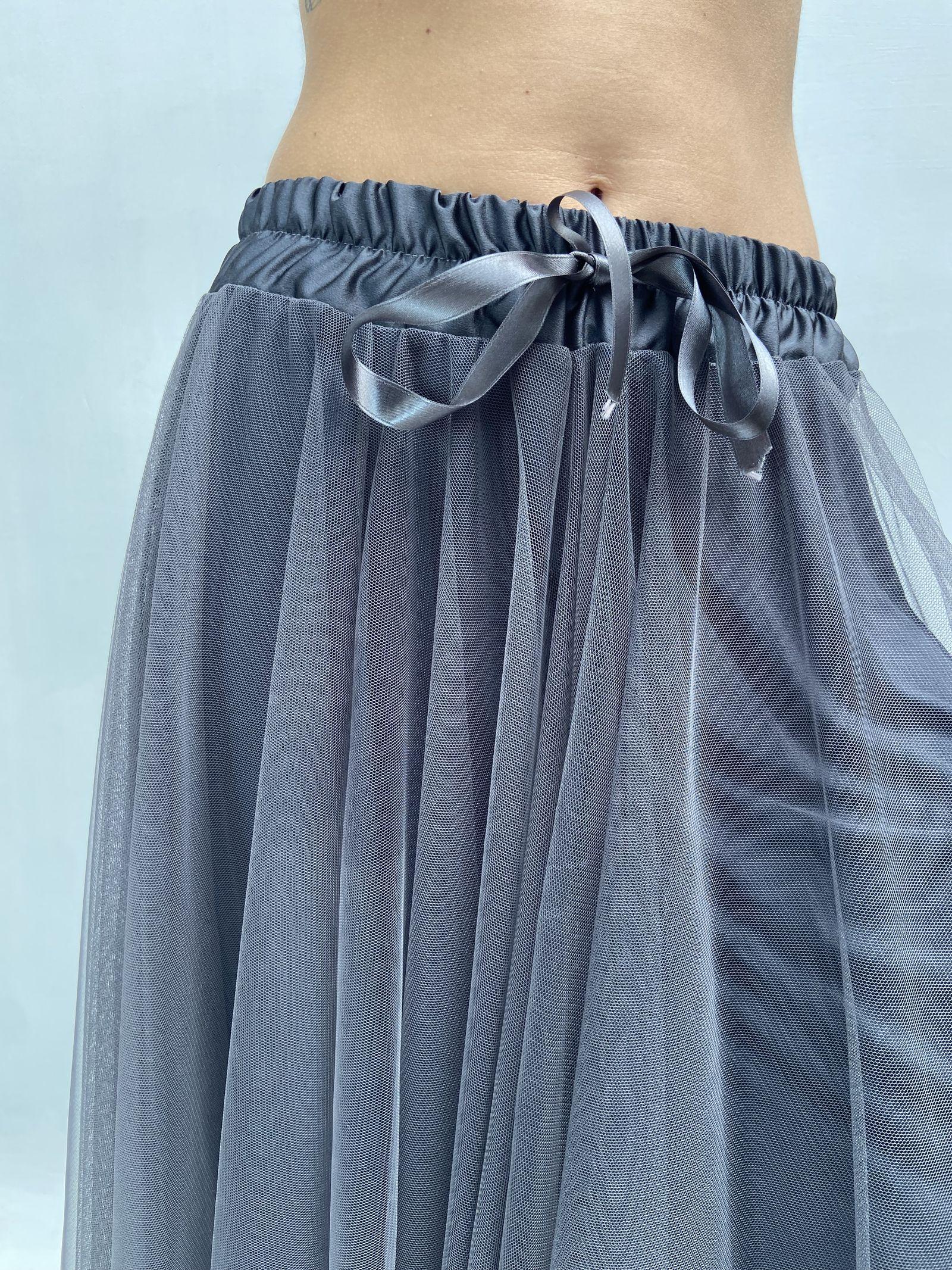 Gonna lunga in tulle MK04.015 GRIGIO OFELIA 