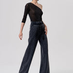 Pantaloni felpa con strass FR26SV3033F40901 M30 FRACOMINA 