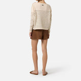Shorts in lino con cinturini - Elisabetta Franchi SH01162E2 600 ELISABETTA FRANCHI 