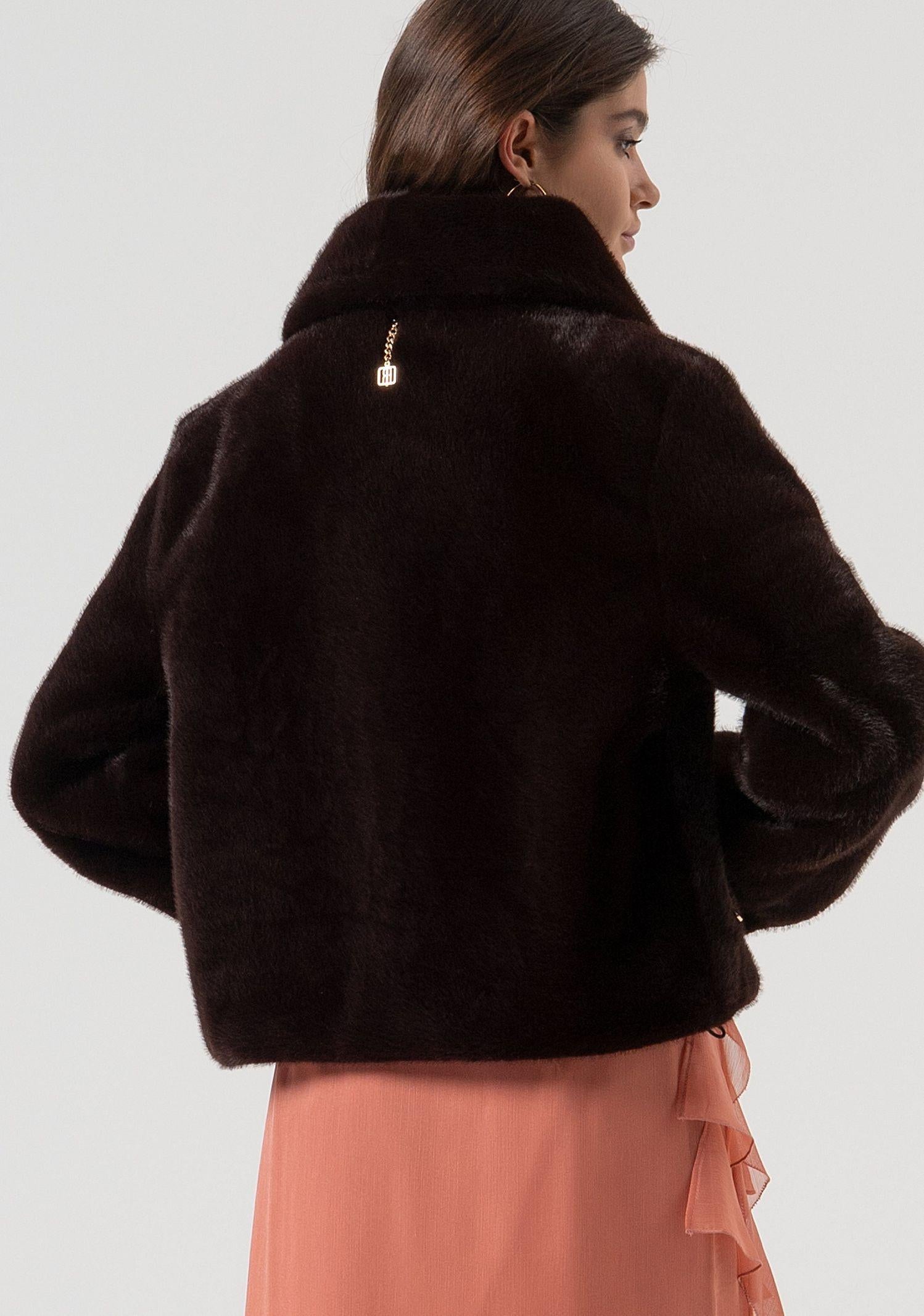 Giacca over con zip FQ25WC4002O44501 091 FRACOMINA 