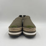 Espadrilles in tessuto lucido S307 VERDE FIORINA 
