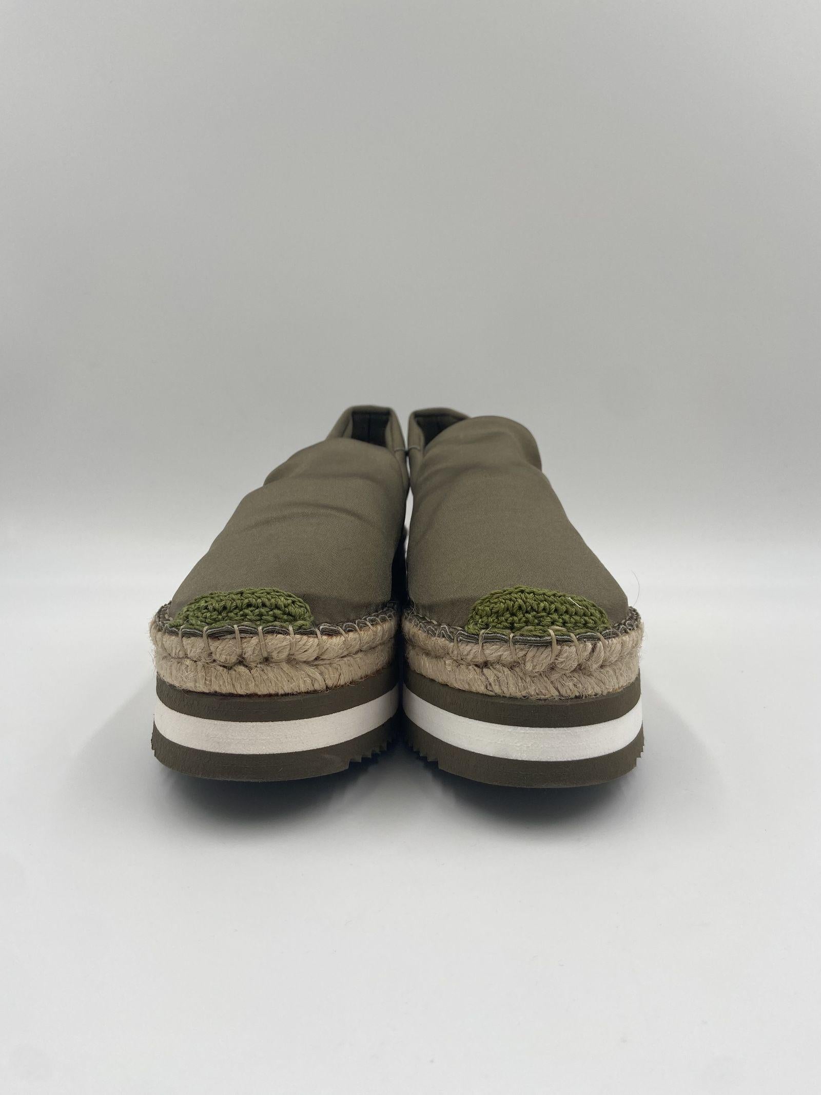 Espadrilles in tessuto lucido S307 VERDE FIORINA 