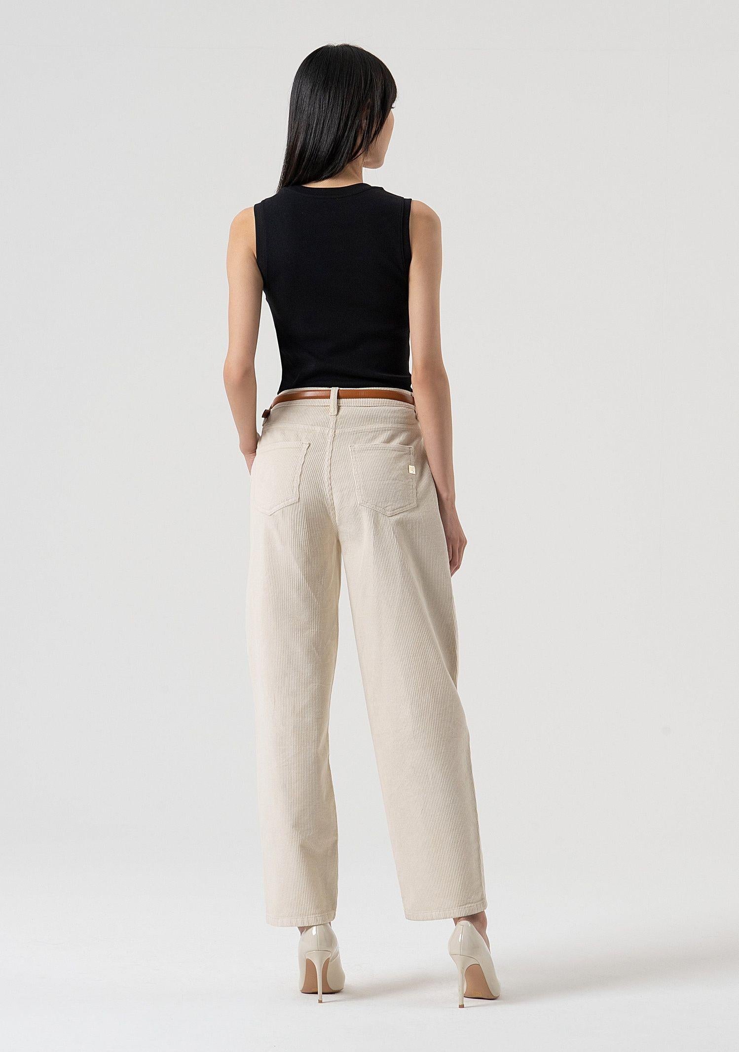 Pantalone carrot in velluto FP25WVD014W56701 508 FRACOMINA 