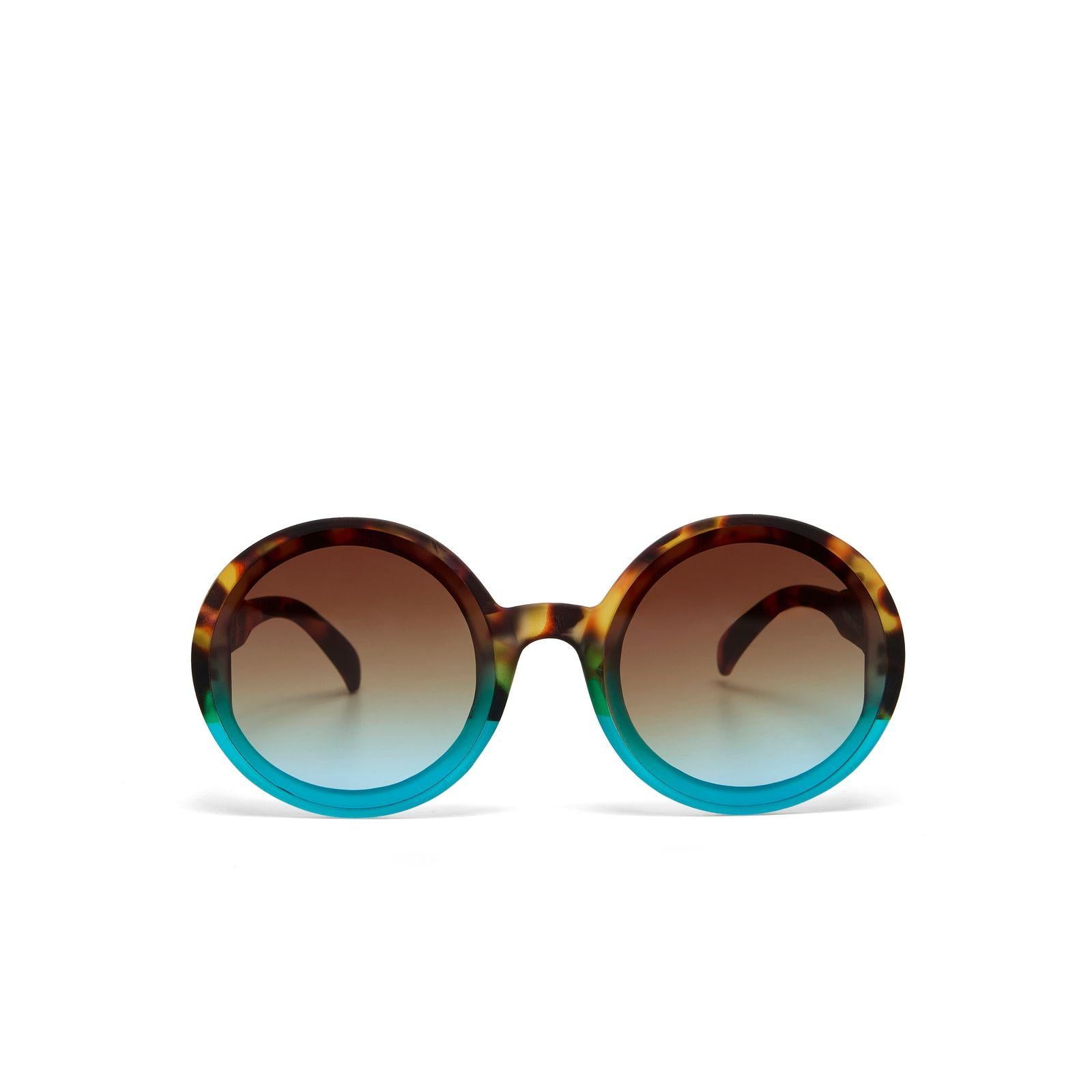 Occhiale da sole Round Monica OK014HB AZZURRO OKKIA 